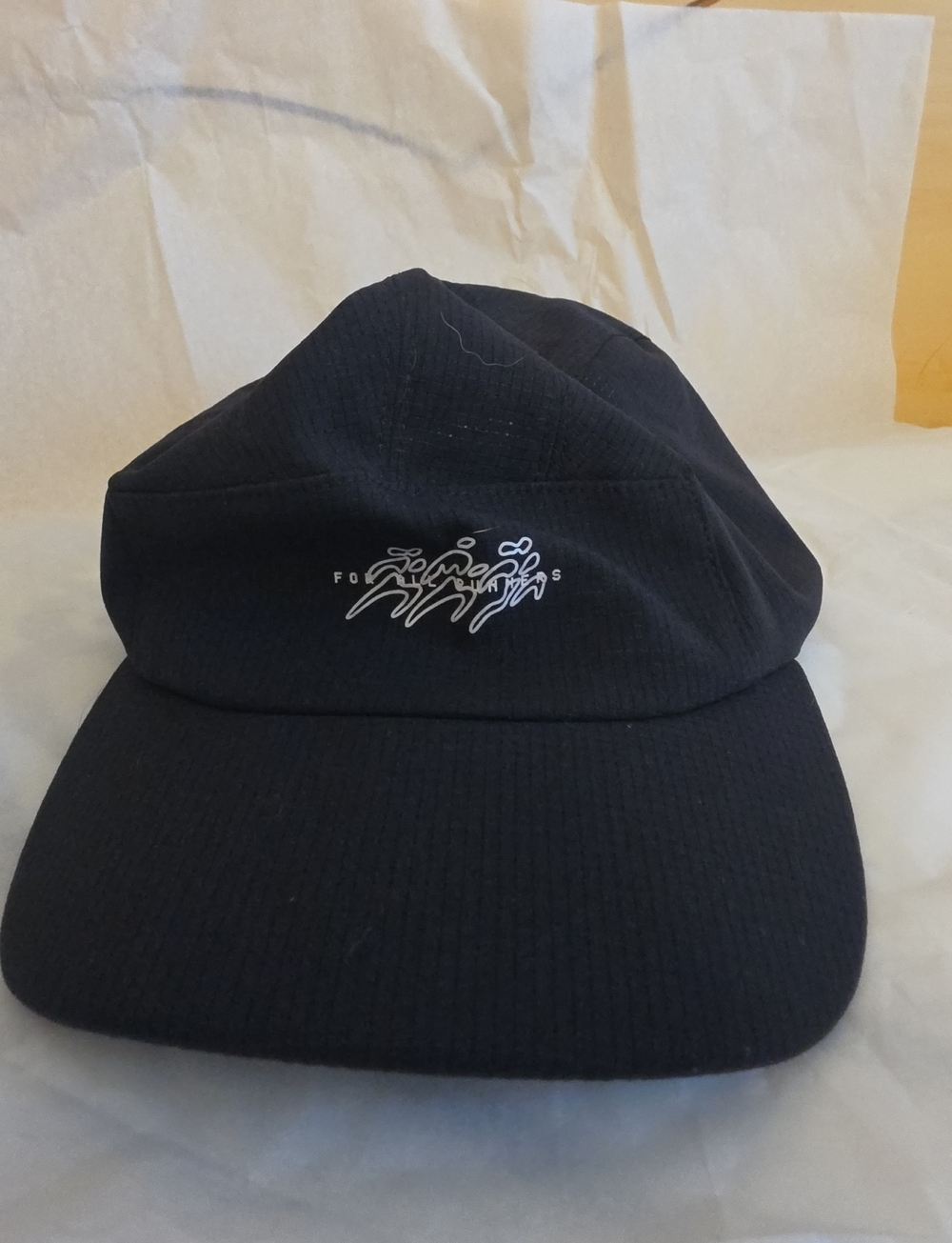 lululemon athletica Black Cap with White Script Logo